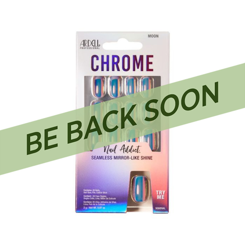 ARDELL CHROME PRESS ON NAIL KIT MOON