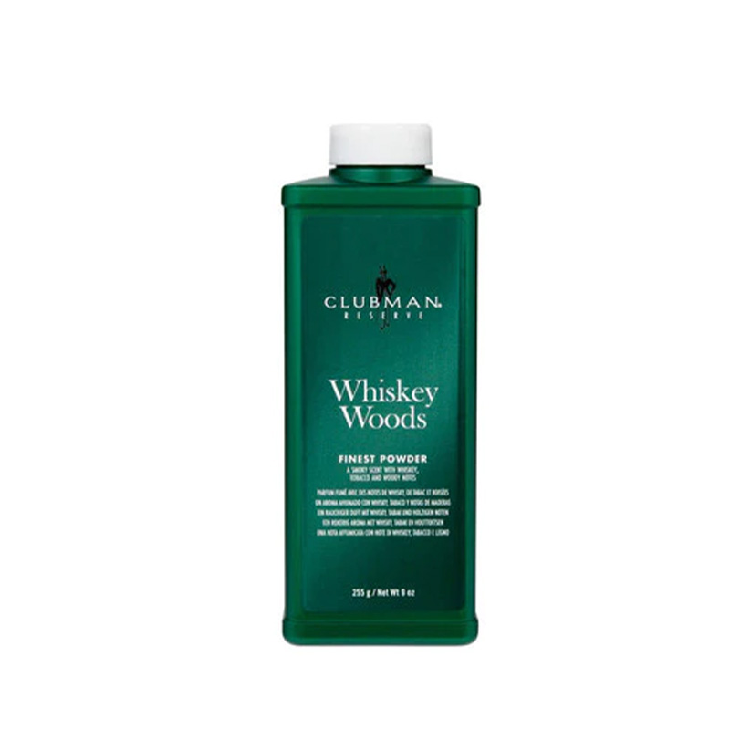   CLUBMAN WHISKEY WOODS CORNSTARCH POWDE