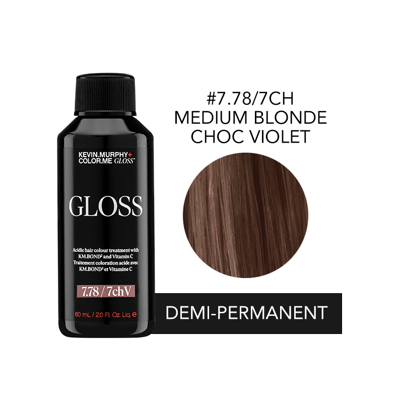 KM GLOSS 60ML #7.78 MEDIUM BLONDE CHOCOLATE VIOLET 