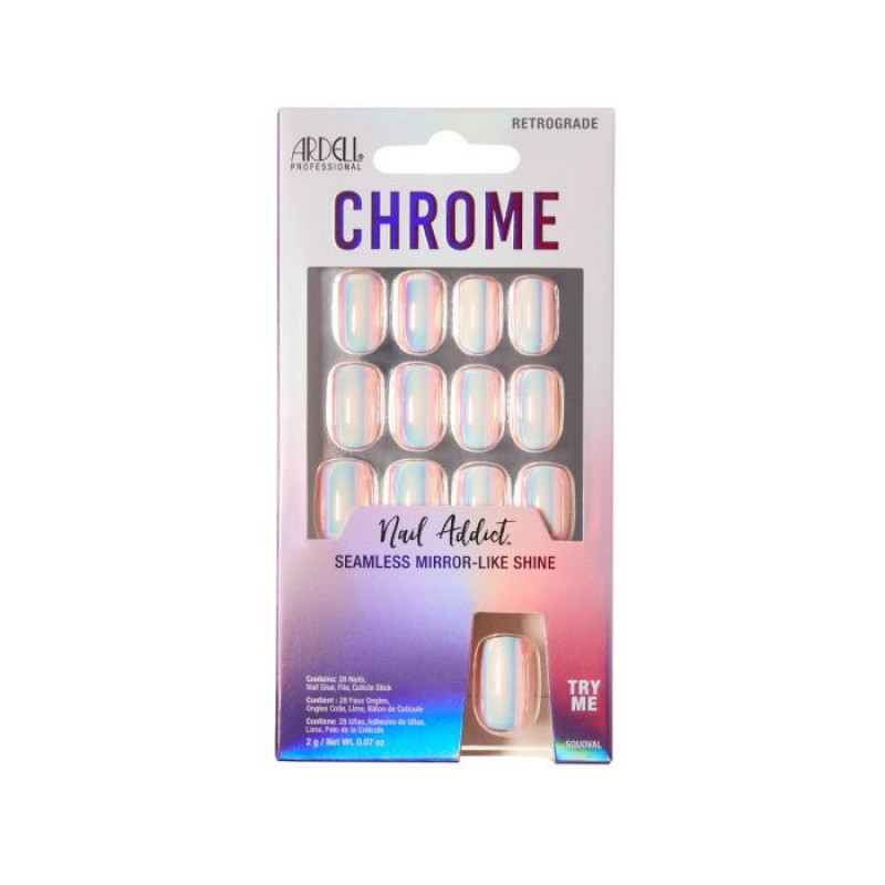 ARDELL CHROME PRESS ON NAIL KIT RETROGRA
