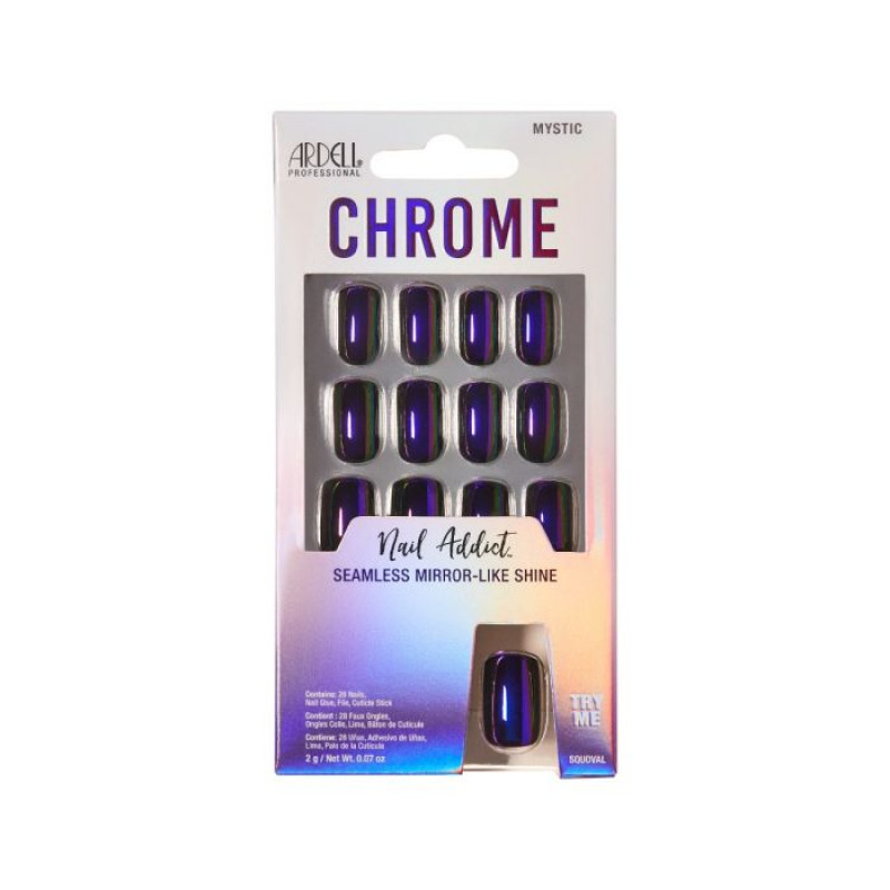 ARDELL CHROME PRESS ON NAIL KIT MYSTIC