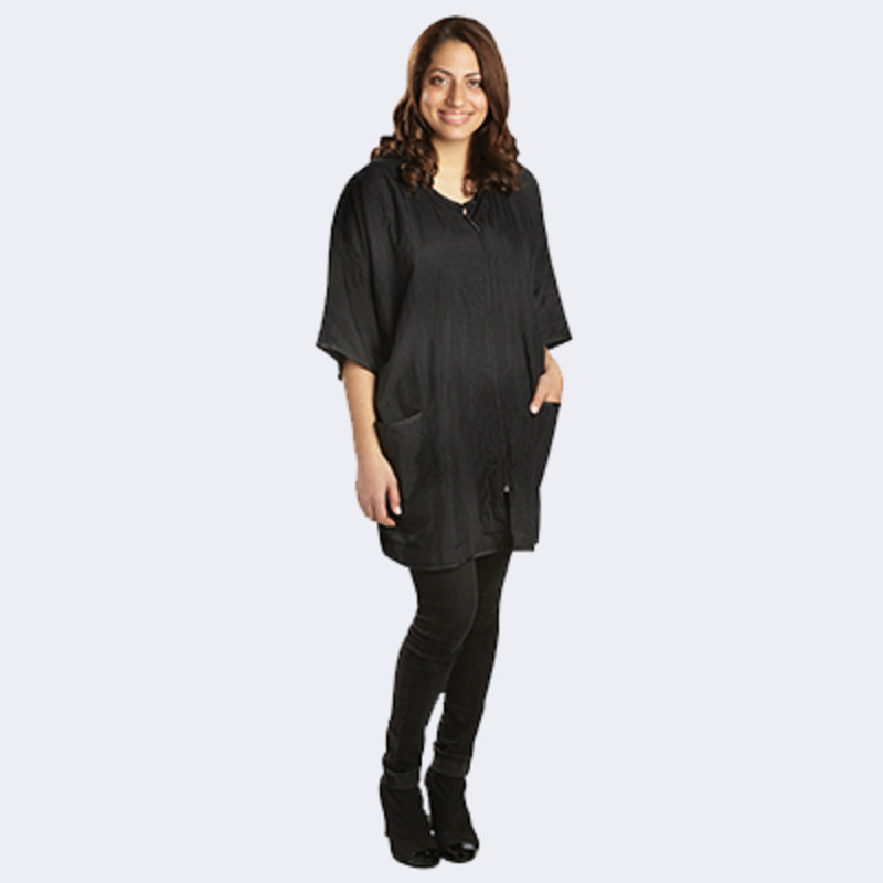 BABYLISS ONE SIZED ZIPPERED JACKET BLACK