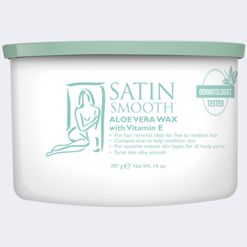 SATIN SMOOTH ALOE VERA CREAM WAX 14oz